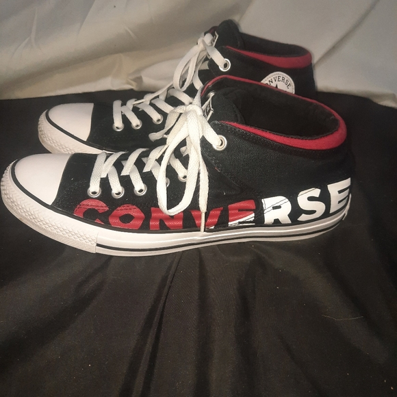 Converse All Star Black/Red/White High top Men's 1 - Picture 3 of 8